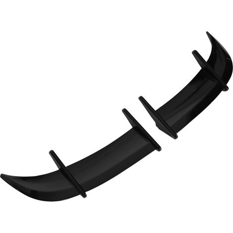 Lot de 2 ailerons arrière de coffre pour voiture, style AK, réduisant la pression aérodynamique, s'adaptant aux modèles MK6, noir brillant (1/5)