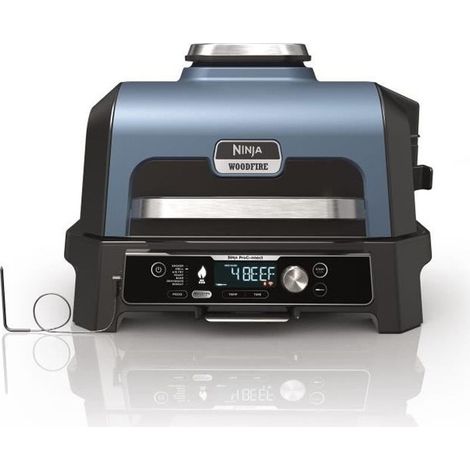 Ninja OG901EU Woodfire Pro Connect XL Barbacoa eléctrica azul negra