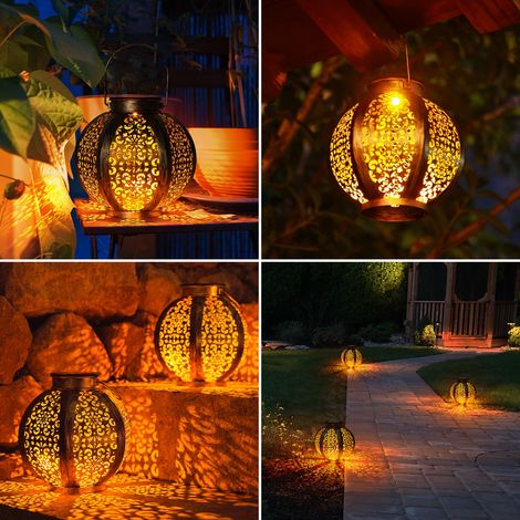 Lanterna solare per esterni, lampada solare per esterni OxyLED 2 decorazione da giardino sospesa lampada solare per esterni per decorazione da tavolo da patio bianco caldo (1/4)