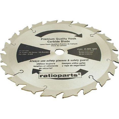 Lama decespugliatore compatibile diametro foro 250 mm 20 mm
