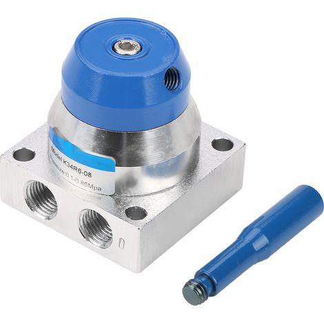 G1/4" Thread 3 Position 4 Way Aluminium Alloy Pneumatic Hand Lever Valve (1/5)