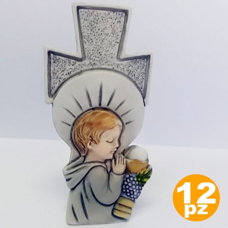 Trade Shop - 12 BOMBON CROCE GEMEINSCHAFT BAMBINO EUCARESTIEN BIANCO CERAMICA SOPRAMMOBILE -