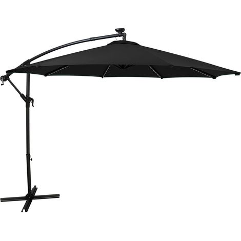 LED Cantilever Parasol 3m – Black (1/5)