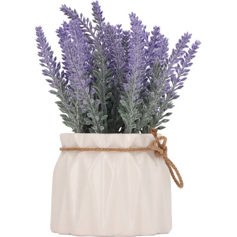 Kleine künstliche Pflanzentöpfe, Mini-Kunstpflanzen im Topf, Dekoration für drinnen und draußen, 7146C 02 Plissierte Vase (1/5)