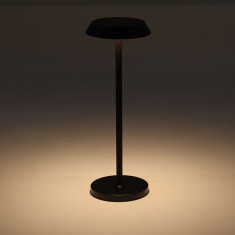 Moderne Schreibtischlampe im skandinavischen Stil für Studenten, kreative LED-Leselampe für Schlafzimmer, Studentenwohnheim oder Büro, USB-aufladbar, Umgebungslicht, schwarz (1/5)