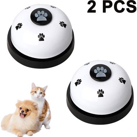 Cloche pour animaux de compagnie, 2 paquets de formation de chien en métal avec fond en caoutchouc antidérapant cloche de porte de chien pour anneau de formation de pot dispositif de communication d'o (1/5)