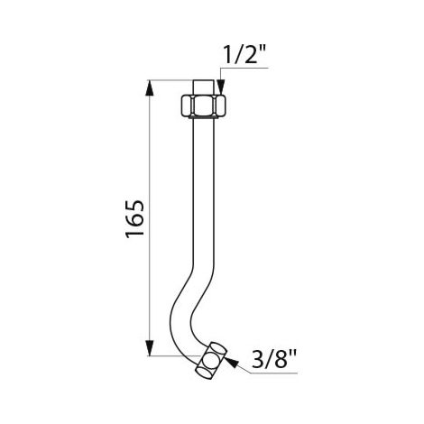 Raccordo orinatoio 1/2 3/8 DELABIE per guscio J.Delafon 2-1519 - 754000
