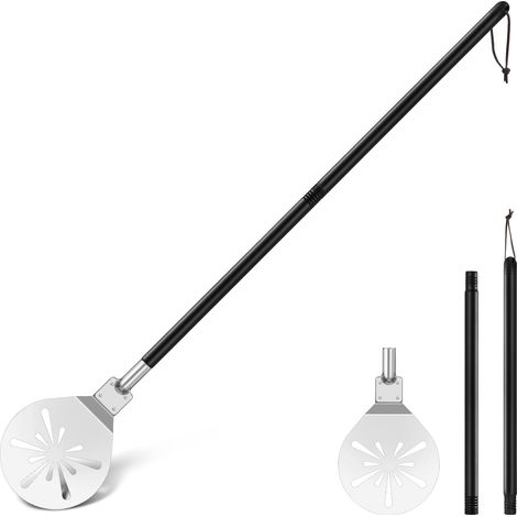 Pelle à pizza, 17,8 cm en acier inoxydable perforé avec manche amovible, surface lisse et sûre pour four, 17,8 cm (1/5)