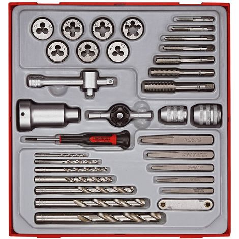 Set de tarauds et filières 34pcs Teng Tools TTDTD34