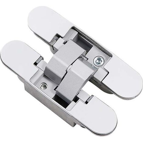 Lot de 2 charnières invisibles pour portes lourdes, charge 40 kg, ouverture 180° (1/4)