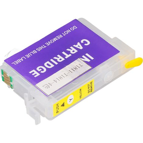Cartouche d'encre jaune T1814 compatible EPSON HOME XP-30/102/202/205/302/305/402/405/405WH212/215/312/315/412/415, pack de 4 couleurs, zone européenne, recharge pour imprimante (1/5)