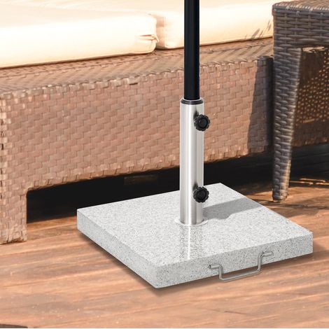 Base sombrilla móvil de mármol con ruedas para terraza OKMYHOME (1/5)