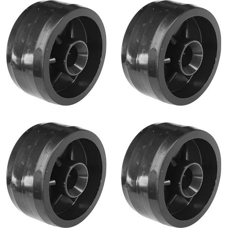 – Lot de 4 roulettes 30mm en plastique rigide noir – Charge maximale 50kg – Pour meubles et chariots – Utilisation universelle (1/3)