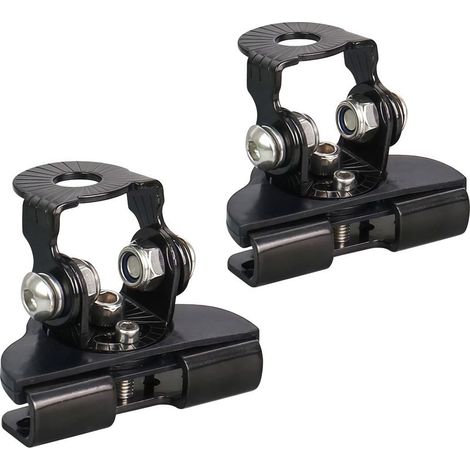 Support barre LED supports montage phares LED Résistant à la Corrosion, Phares/Feux de Plaque pince en alliage d'aluminium pour la plupart des voitures, camions, SUV 2pcs Noir (1/5)