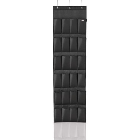 Leifheit Scarpiera da Appendere a 24 Tasche Nera 47,5x5x165,8 cm 80015 (1/5)