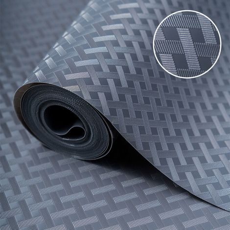 Set de table gris 30150cm 1 pièce motif tissé tapis de tiroir papier isolant et résistant à l'humidité adapté aux armoires de cuisine (1/5)
