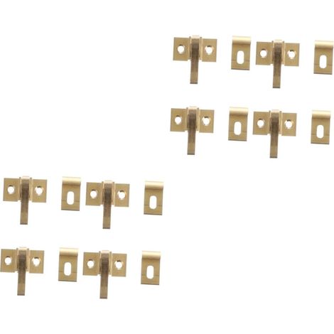 Lot de 8 verrous fenêtre en laiton à coude pour porte d'armoire (1/5)