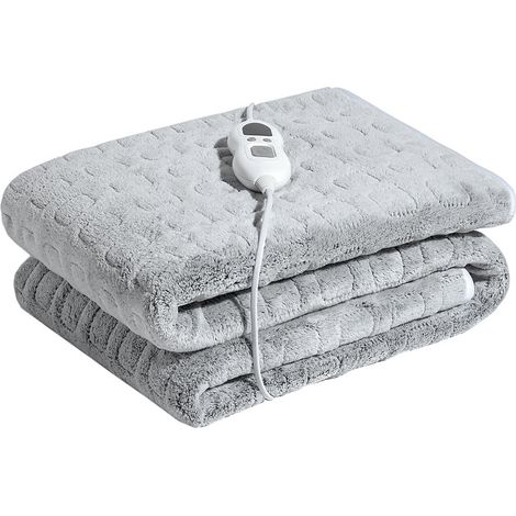 Couverture Chauffante Avec Arrêt Automatique, Couverture Chauffante En Peluche, 157 x 127cm, Lavable, Couverture Chauffante Électrique, 6 Niveaux de Température (1/5)