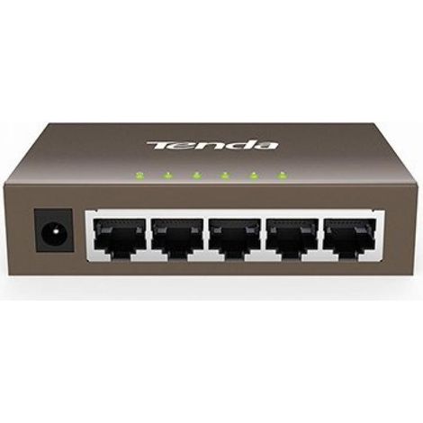 Tenda TEG1005D - 5x 10/100/1000 Mbps Kovový Switch, Fanless - bez ventilátorů, ochrana 6 kV (1/5)