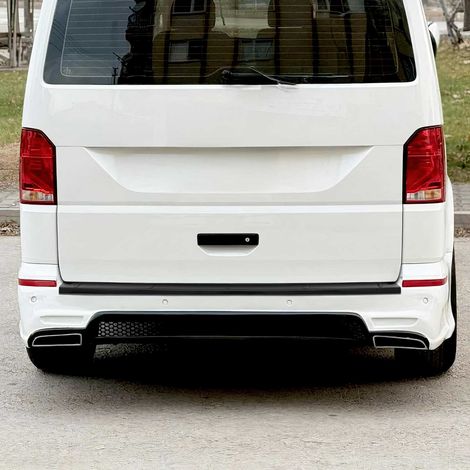 Protection Seuil de Pare-Chocs arrière pour VW T6 Multivan, Couverture de Seuil de Coffre, Bande Seuil de Chargement en ABS Noir Brillant (1/5)