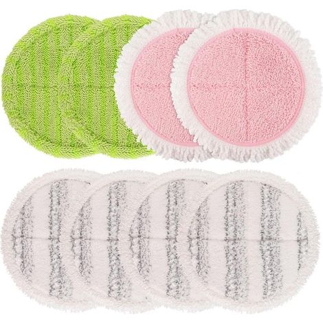 Lot de 8 Tampons de Rechange en Microfibre Compatibles avec Livington Steam Twister, 16cm Tampons de Nettoyage pour vadrouille à vapeur Flottante Mop (1/5)