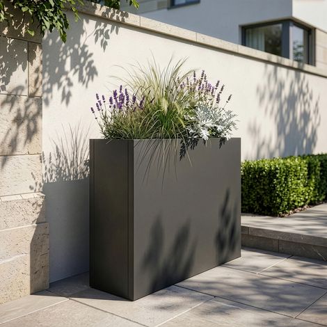 Fioriera Vaargel in Acciaio Portafiori 82x90x30 cm - Grigio Antracite casa.pro (1/5)