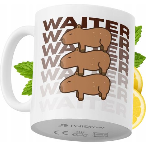 Taza de café/té divertida con diseño de texto humorístico para camareros. Taza ideal para cumpleaños, santos y días festivos. Taza premium para ocasiones especiales en casa, la oficina o el trabajo. C (1/5)