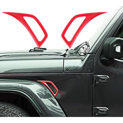 Adhesivo rojo para embellecedor de escape ABS para Jeep JL Wrangler 2018, 2019 y 2020. Accesorios para Jeep Wrangler.