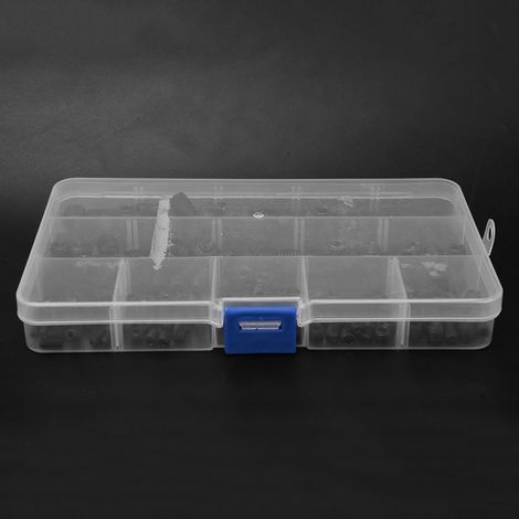 Assortiment de 250 goujons filetés, noirs, M4, M5, M6, M8, M10, en acier au carbone, vis à six pans creux (1/2)