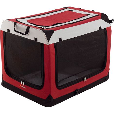 Ferplast HOLIDAY Cuccia portatile per cani di taglia piccola e media - 4 misure. Variante HOLIDAY 8 - Misure: 81 x 58 x h 58 cm - Bordeaux