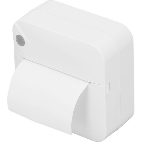 Imprimante d'étiquettes thermique, mini imprimante d'étiquettes portable, résolution 200 dpi, faible bruit, rechargeable par USB, imprimante de reçus photo, blanche.