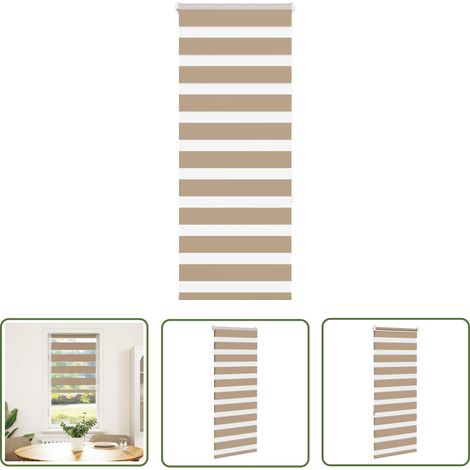vidaXL Zebrarollo Sandbraun 60x150 cm Stoffbreite 55,9 cm Polyester (1/5)