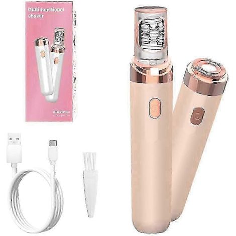 (Rose) Nouveau Pluxy Epil Pro 3.0 sans fil amélioré : rasoir 2 en 1 pour le visage, les mains, les jambes, les aisselles et le maillot. (1/5)