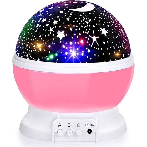 Lampe projecteur Lune 360 degrés avec 8 couleurs, idéale pour chambre de bébé et cadeau original unique (1/5)
