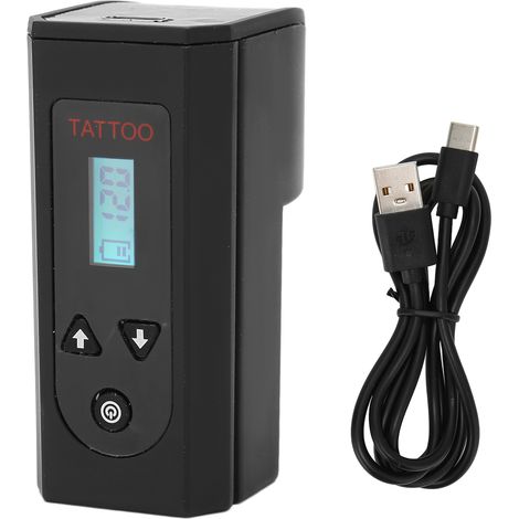 Bloc d'alimentation tatouage sans fil, interface RCA, 4 heures d'autonomie, écran LCD, alimentation pour machine à tatouer (1/5)