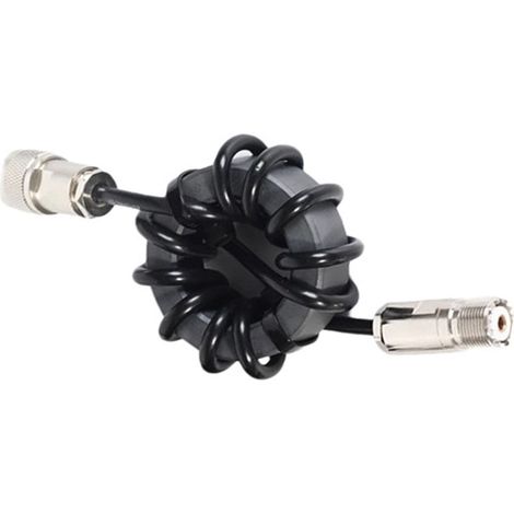 Anneau ferrite choke court-onde 1.8-30MHz pour radio balun courant 1:1 connecteur PL-259 vers SO-239 suppression courant mode commun (1/5)