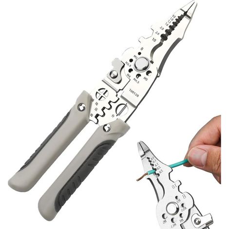 Multifunktionszange aus Edelstahl, professioneller Abisolierer, 3-in-1-Elektrikerzange (1/5)