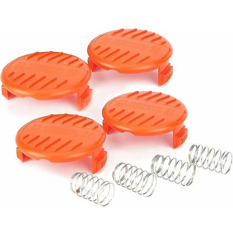 couvercle De Bobine De Rechange Pour Les Tondeuses Compatibles Avec Les Tondeuses Black + Decker, Pack De 4 (4 Couvercles De Bobine + 4 Ressorts) (1/5)
