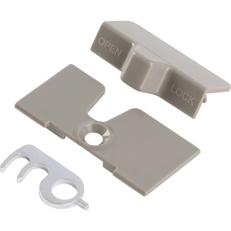 Verrou de porte de réfrigérateur, plastique durable, 5,5 cm x 4,5 cm, compatible avec les réfrigérateurs Dometic, mécanisme de verrouillage magnétique, installation facile par vis (1/5)