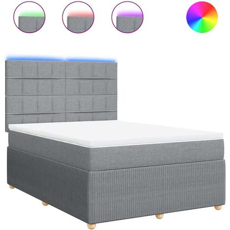 Maison Exclusive - Boxspringbett mit Matratze Hellgrau 160x200 cm