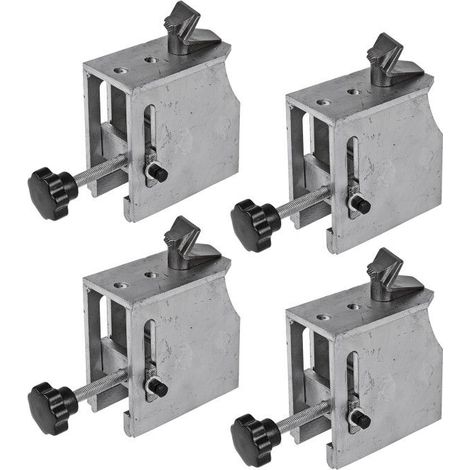 Dema – Griffes adaptateur jantes moto jusqu'à 23' – Set de 4 pièces – Acier galvanisé – Réglage par vis – Largeur 33mm - D18059