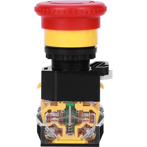 3 Stück Druckschalter Not-Aus-Taster Industriezubehör Technischer Kunststoff 440 V 10 A 22 mm (1/5)