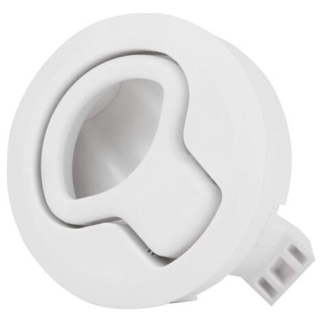 Trappe de traction affleurante, loquet de trappe universel verrou de loquet de trappe en plastique durable pour VR de 1,8 pouces et loquet de claquement de yatchs(blanc) (1/4)