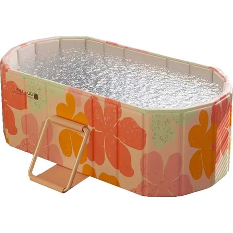 Bañera plegable, excelente retención de calor, color naranja. (1/2)