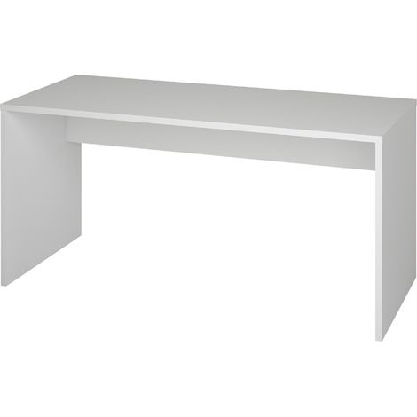 Bureau coloris blanc - Hauteur 75 x Longueur 160 x Profondeur 68 cm -PEGANE- (1/2)