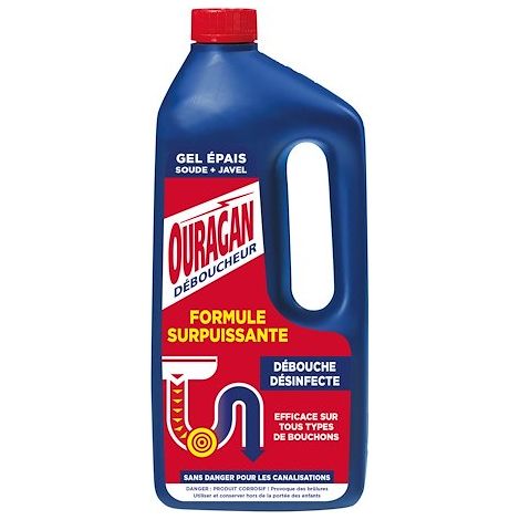 Déboucheur surpuissant Ouragan - Flacon de 1 L