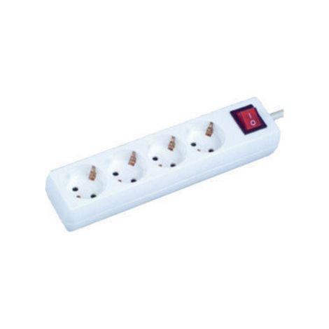 Base multipla 4 prese con interruttore luce da 3 mts Electro DH 36.225/3 8430552121175