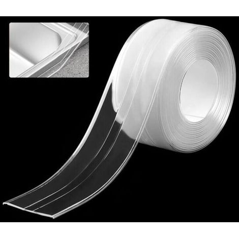 Bande Etancheite Autocollante,Joint Salle de Bain Transparent,Bande d'Étanchéité Autocollante,Ruban de Calfeutrage Anti Moisissure