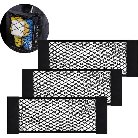 Red de almacenamiento universal extensible para coche, camión, SUV, furgoneta - Paquete de 2, 2 métodos de instalación (60 x 25 cm) (1/5)