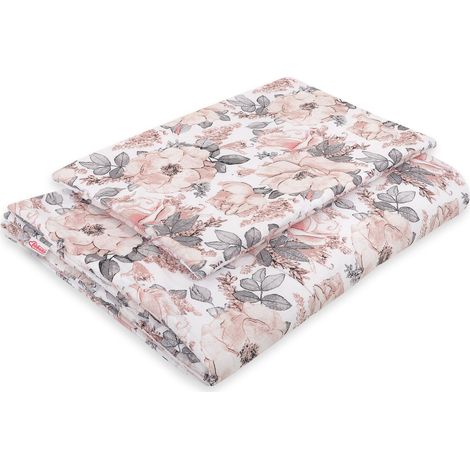 Juego de cama infantil con relleno 135x100 cm - rosas sepia (1/3)